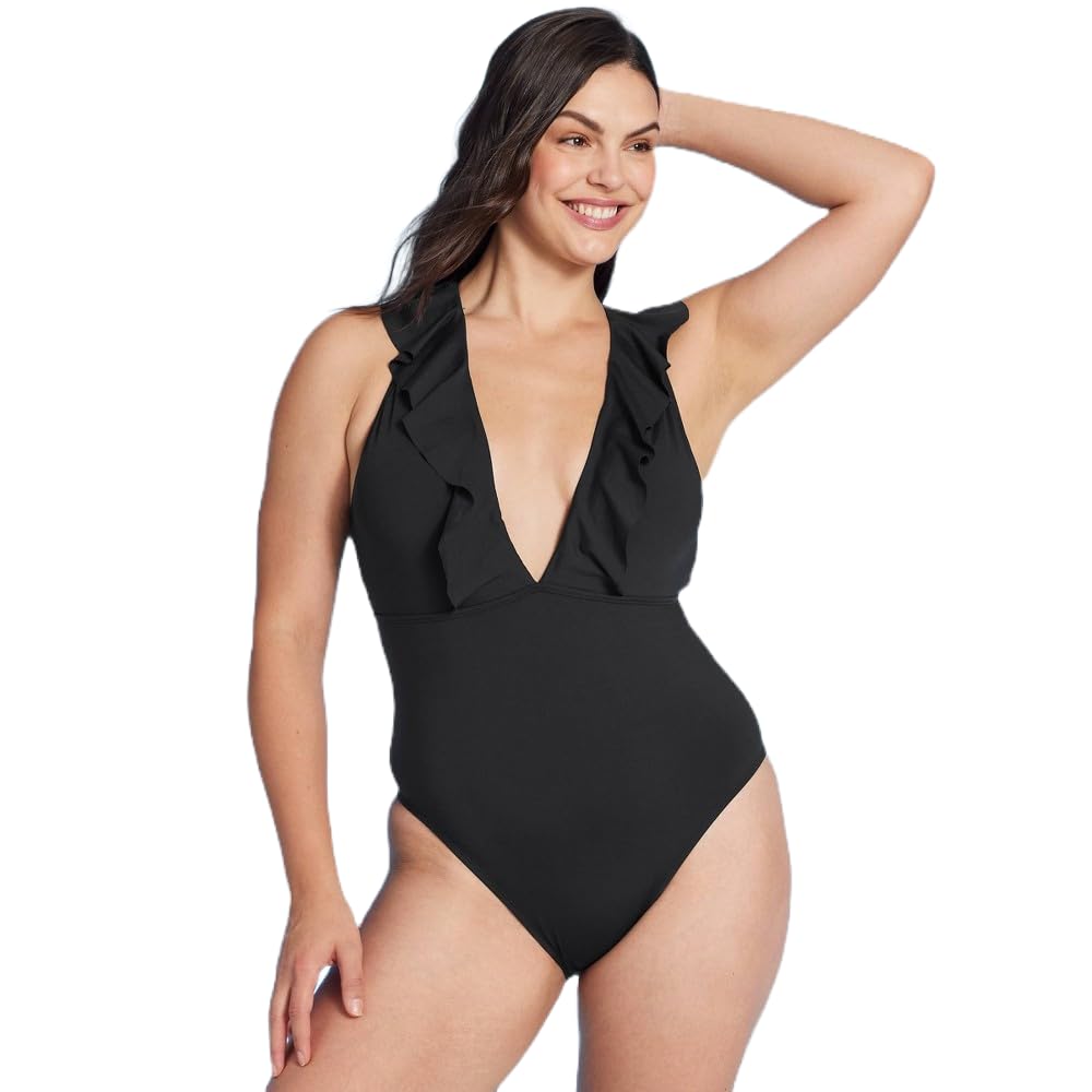 【新品】Volume Frill One Piece Swimsuit Mサイズ Eco Essentials Frill One Piece – Sea Level US